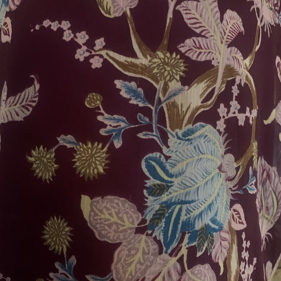 Vince Camuto Purple Flutter Sleeve Blouse - Picture 7 of 10